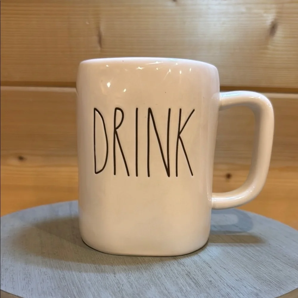 Rae Dunn‎ White Ceramic Mug small crack shown in photos